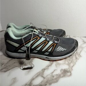 Salomon Women's Athletic Trail Hiking Shoes in Gray and Orange